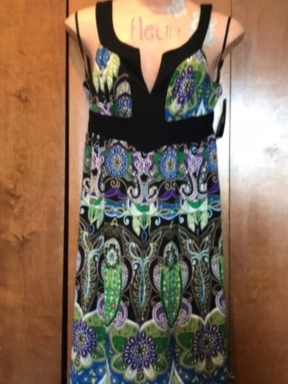 iZ Byer Sleeveless Patterned Dress Size Small NEW NWT
